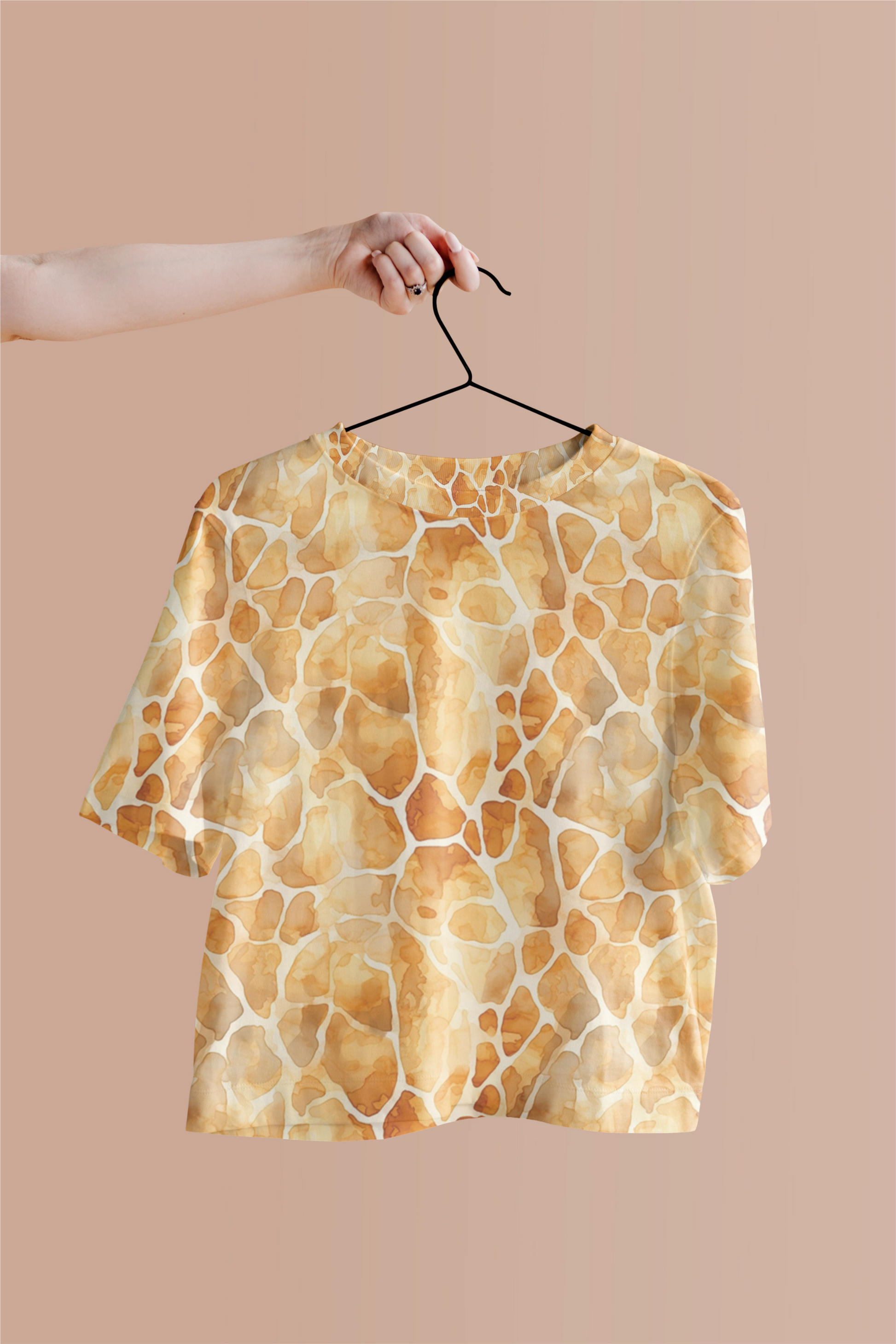 Eye-Catching Women's Printed Giraffe Print Crop Top - TheSimplyStylish