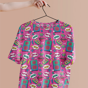 Eye-Catching Women's Printed Retro Pop Art Print Crop Top - TheSimplyStylish
