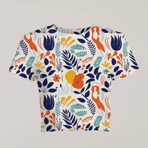 Eye-Catching Women's Printed Floral Print Crop Top - TheSimplyStylish