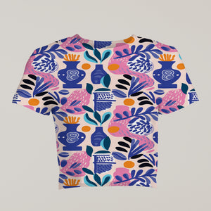 Eye-Catching Women's Printed Floral Print Crop Top - TheSimplyStylish