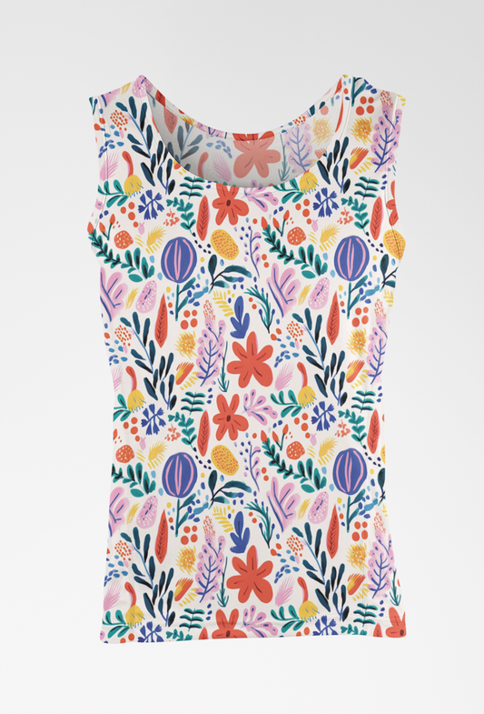 Eye-Catching Women's Floral Print Tank Top - TheSimplyStylish