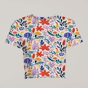 Eye-Catching Women's Printed Floral Print Crop Top - TheSimplyStylish