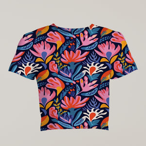 Eye-Catching Women's Printed Floral Print Crop Top - TheSimplyStylish