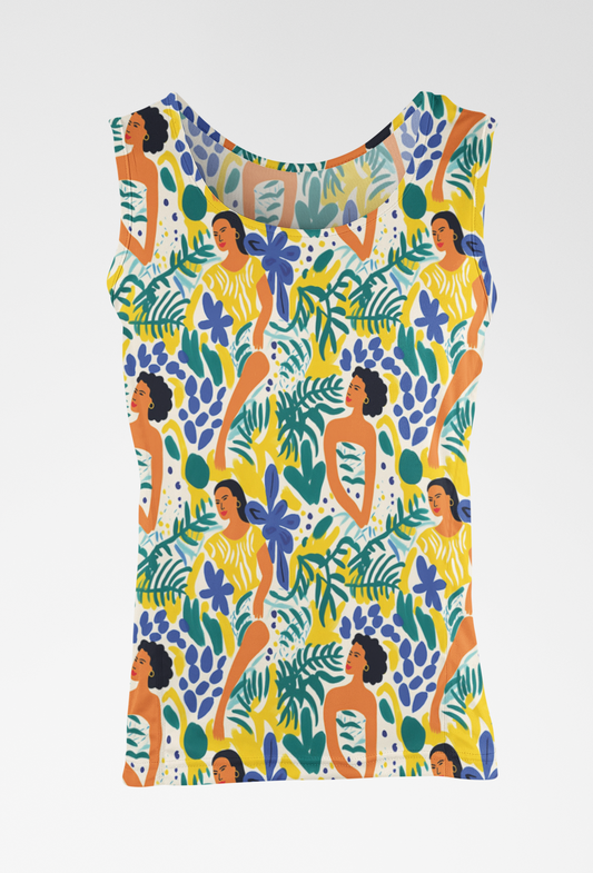 Eye-Catching Women's Floral Print Tank Top - TheSimplyStylish