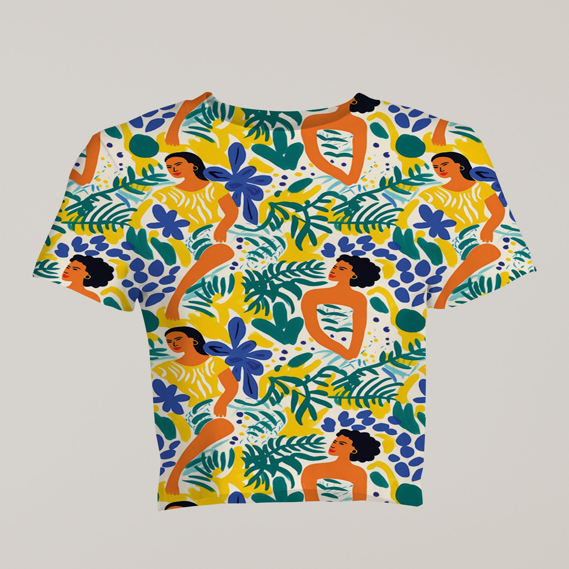 Eye-Catching Women's Printed Floral Print Crop Top - TheSimplyStylish