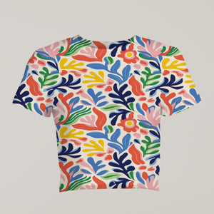 Eye-Catching Women's Printed Floral Print Crop Top - TheSimplyStylish