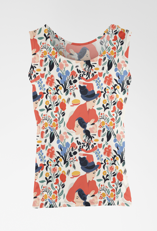 Eye-Catching Women's Floral Print Tank Top - TheSimplyStylish