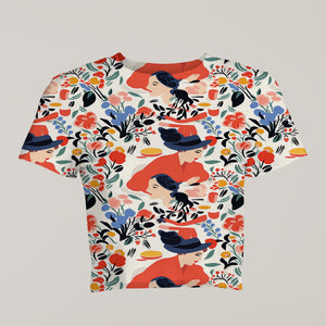 Eye-Catching Women's Printed Floral Print Crop Top - TheSimplyStylish