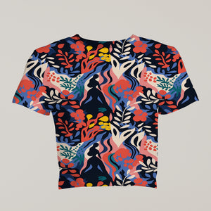 Eye-Catching Women's Printed Floral Print Crop Top - TheSimplyStylish