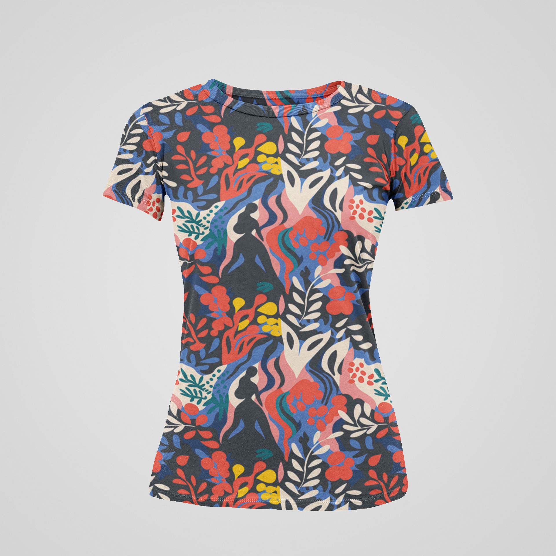 Eye-Catching Floral Print | Women's All Over Print T-Shirt - TheSimplyStylish