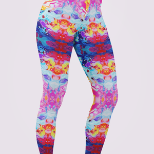 Vivid Paint Storm Print Legging