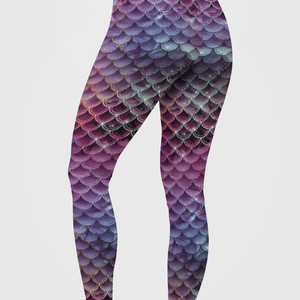 Gleaming Mermaid Armor Print Legging