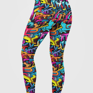 Urban Graffiti Vibe Print Legging