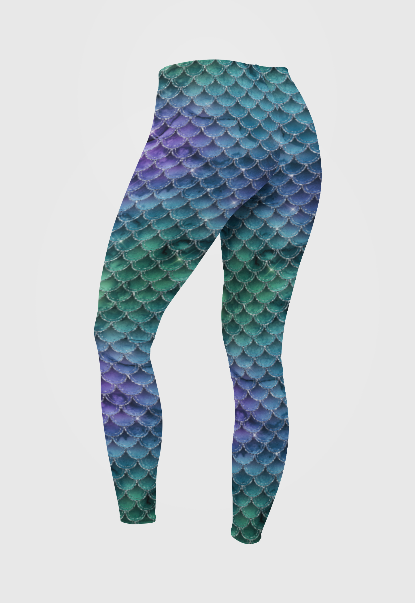 Glittering Mermaid Skin Print Legging