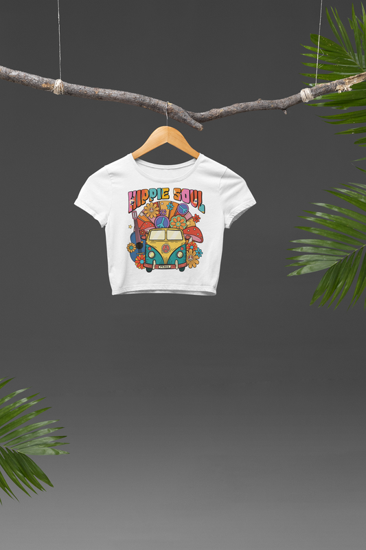 Peace, Love & Vibes – Hippie Soul Boho Crop Top