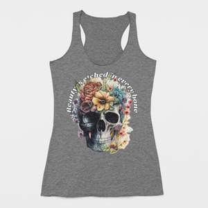 Beauty Is Etched in Every Bone – Artistic Graphic Tank Top