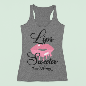 Lips Sweeter Than Honey – Trendy Graphic Tank Top