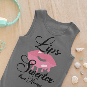 Lips Sweeter Than Honey – Trendy Graphic Tank Top