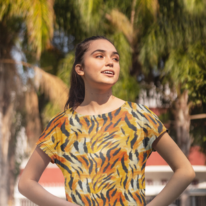 Eye-Catching Women's Printed Tiger Print Crop Top - TheSimplyStylish