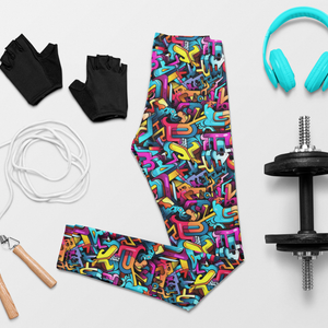Urban Graffiti Vibe Print Legging