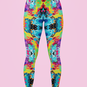 Prismatic Paint Drip Print Legging