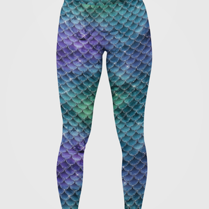 Glittering Mermaid Skin Print Legging