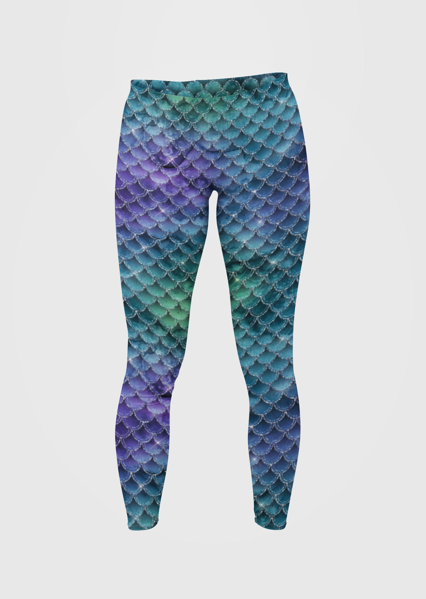 Glittering Mermaid Skin Print Legging