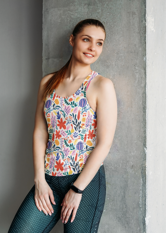 Eye-Catching Women's Floral Print Tank Top - TheSimplyStylish
