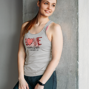 Love Never Dies – Faith-Inspired Graphic Tank Top