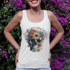Beauty Is Etched in Every Bone – Artistic Graphic Tank Top